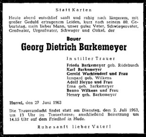 8135 Traueranzeige Georg Barkemeyer