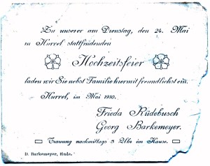 8241 Barkemeyer, Georg Einladung Hochzeit