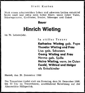 8193 Hinrich Wieting Traueranzeige