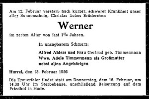 8205 Werner Ahlers Traueranzeige