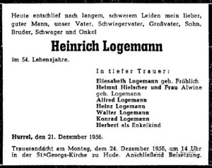 8237a Heinrich Logemann Traueranzeige