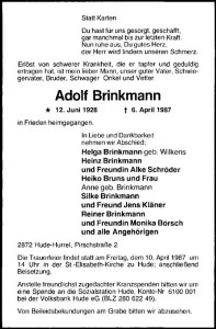 8184 Adolf Brinkmann Traueranzeige