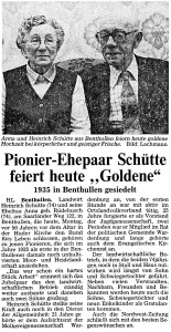 Artikel NWZ 1982, 25. Oktober Goldene Hochzeit