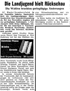 9003 Artikel NWZ vom 10. Oktober 1964 Kassenführer bei der Landjugend Sandersfeld