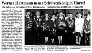 9015 Artikel NWZ vom 2. August 1994 Schützenkönig 1994