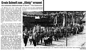 Artikel NWZ 4 2. August 1963 Schützenkönig 1963