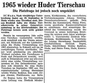 9999 A2 Artikel NWZ vom 5. April 1965 Vorstand Tierschauverein