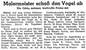 Artikel NWZ groß 3. August 1952