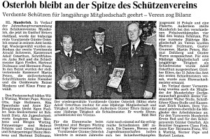 Artikel 7 NWZ 1988 vom 17. Februar 1988 Schießmeister Hermann Franz groß