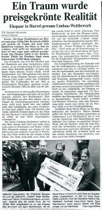 Zeitungsartikel 03 Preisträger Neues Wohnen in alten Mauern Quelle Weser-Kurier Juli 2000