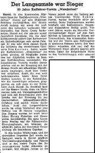 8150 Artikel NWZ 30. April 1952, 50 Jahre Radfahrverein Hurrel