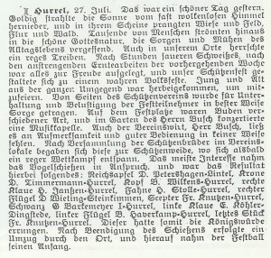 Artikel Delmenhorster Kreisblatt 27. Juli 1903