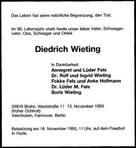 Traueranzeige Diedrich Wieting vom_16-11-1993 groß