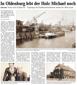Artikel NWZ groß Holz Michael vom 23. Oktober 2004