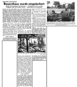 Artikel NWZ 24. Juni 1959 Brand