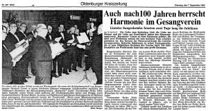 Z Artikel neu groß NWZ 100 Jahre MGV Harmonie vom 7. September 1982